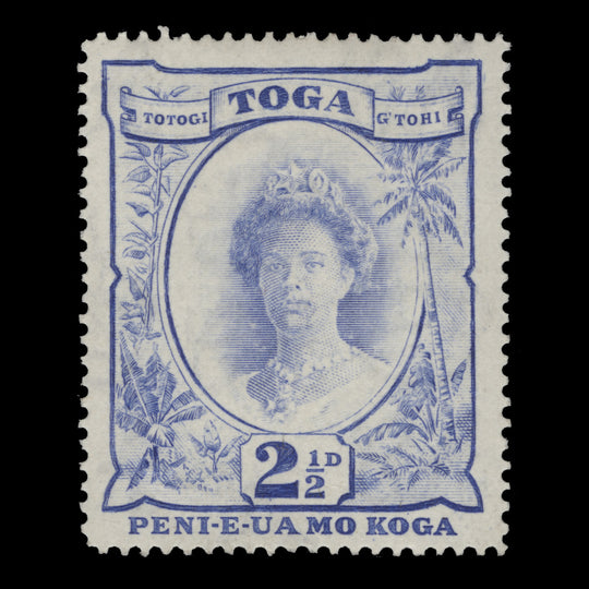 Tonga 1942 (Variety) 2½d Queen Salotte with recut value