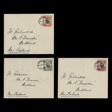 Tonga 1923 (Used) Provisional series on individual covers