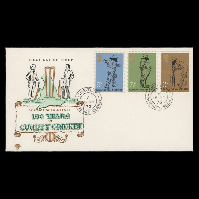 Great Britain 1973 (FDC) County Cricket, CHIEVELEY