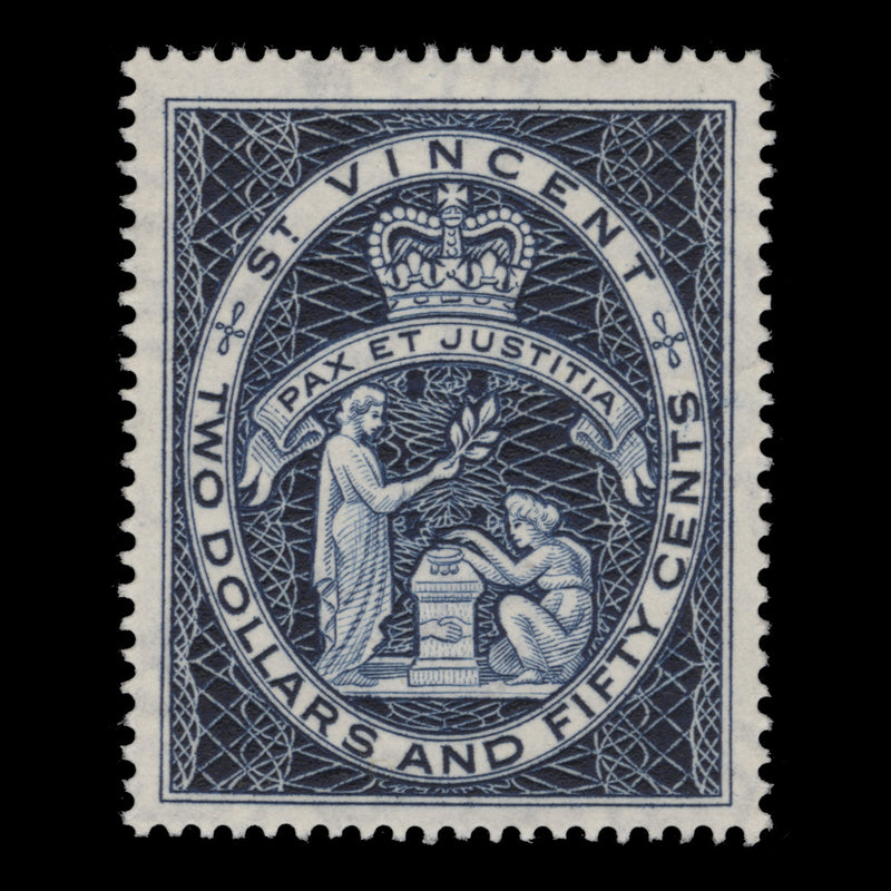 Saint Vincent 1962 (MNH) $2.50 Colony Badge, indigo-blue