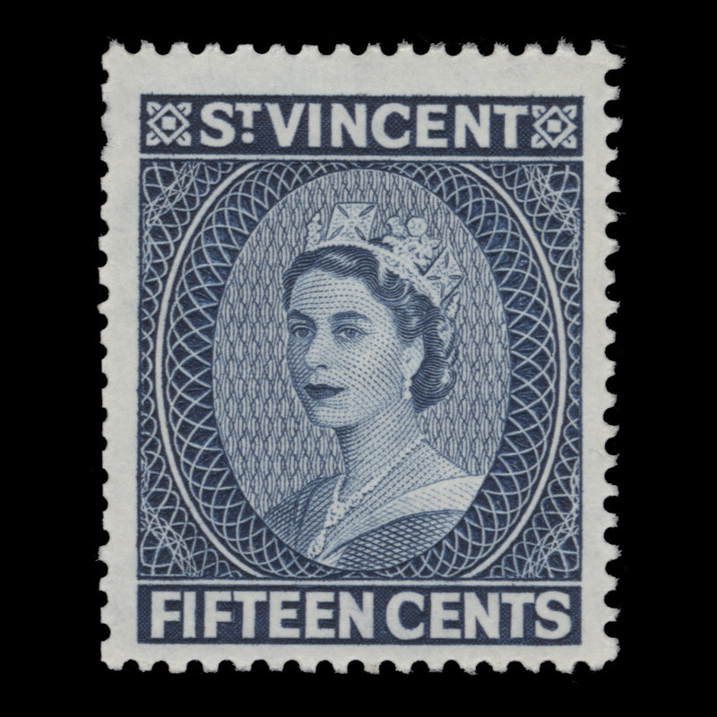 Saint Vincent 1964 (MNH) 15c Queen Elizabeth II, blue