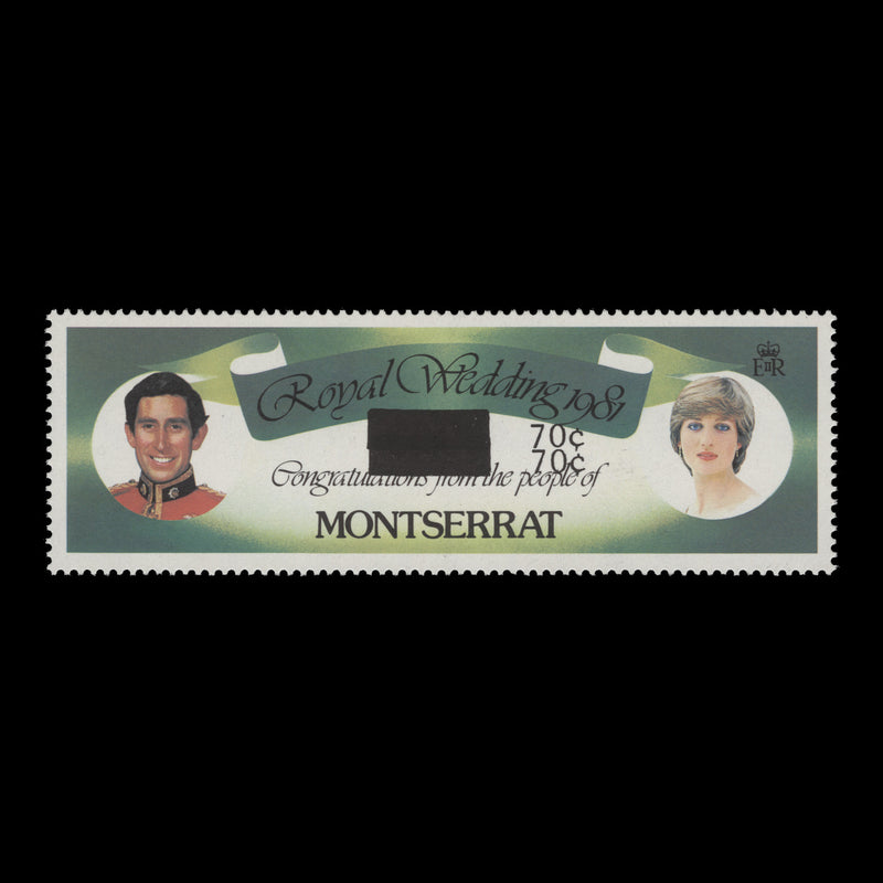 Montserrat 1983 (Variety) 70c/$3 Royal Wedding with double surcharge