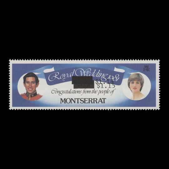 Montserrat 1983 (Variety) $1.15/$4 Royal Wedding with double surcharge