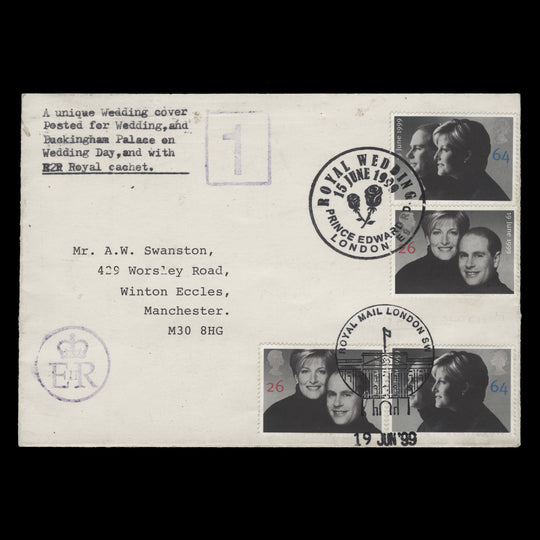 Great Britain 1999 Royal Wedding first day cover with EIIR cachet