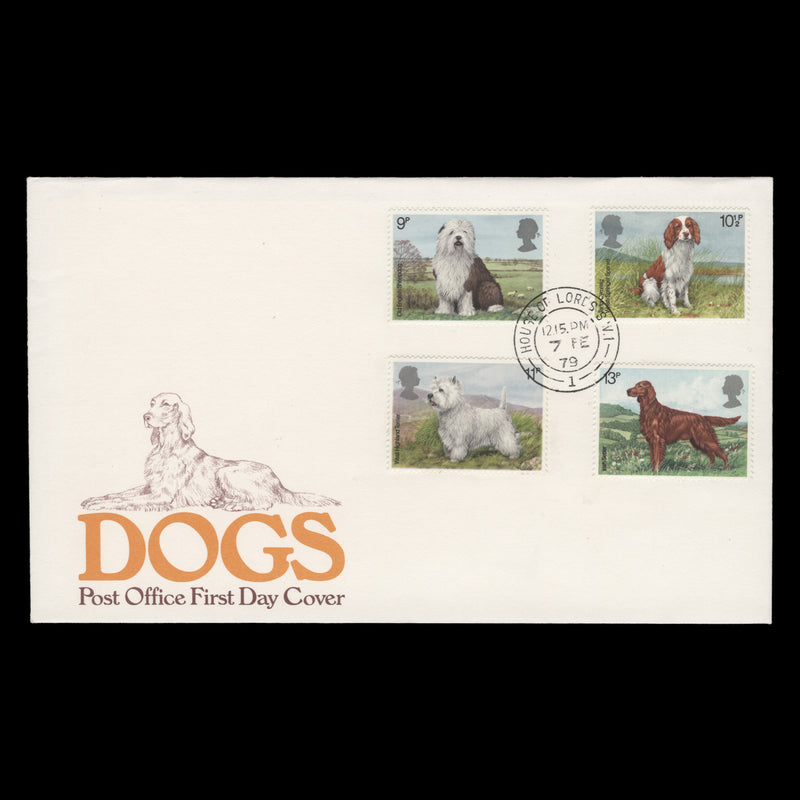 Great Britain 1979 British Dogs first day cover, HOUSE OF LORDS