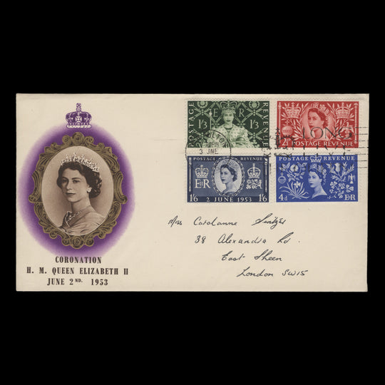 Great Britain 1953 Coronation first day cover, NEW MILTON