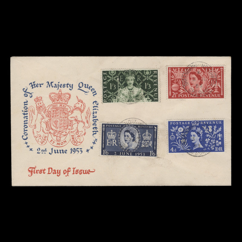Great Britain 1953 Coronation first day cover, GREENBANK