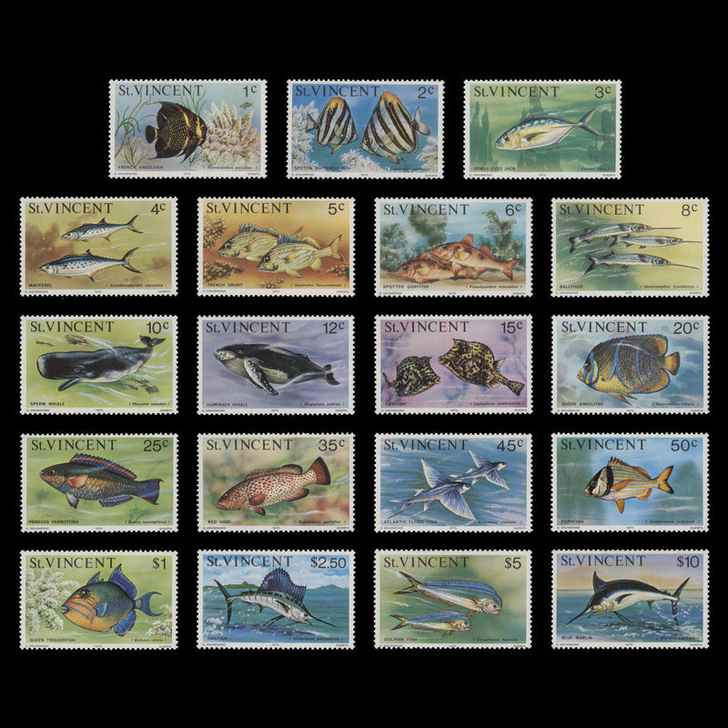 Saint Vincent 1975 (MNH) Marine Life definitives, '1975' imprint