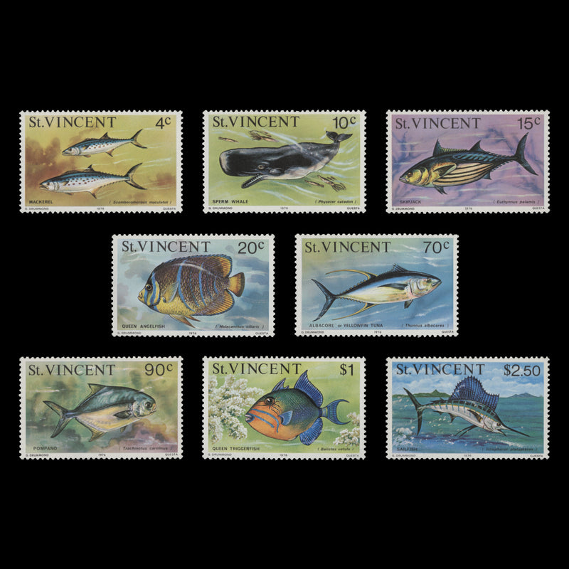 Saint Vincent 1976 (MNH) Marine Life definitives, '1976' imprint