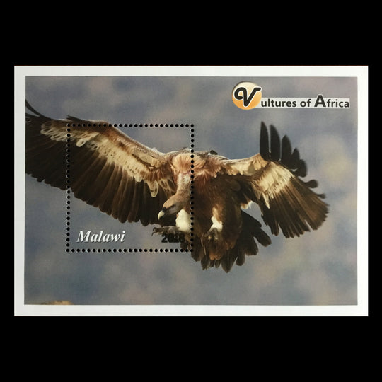 Malawi 2018 (Variety) K450 Vulture miniature sheet missing value