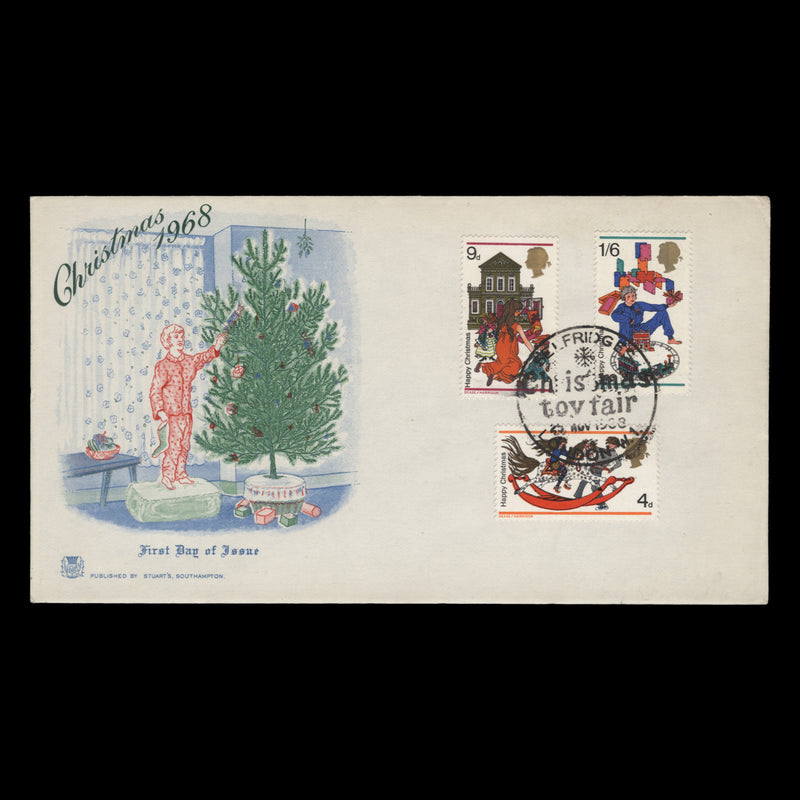 Great Britain 1968 Christmas first day cover, SELFRIDGES TOY FAIR