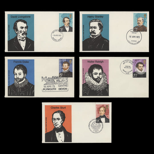 Great Britain 1973 British Explorers first day covers