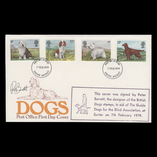 Great Britain 1979 British Dogs first day cover signed by Peter Barrett