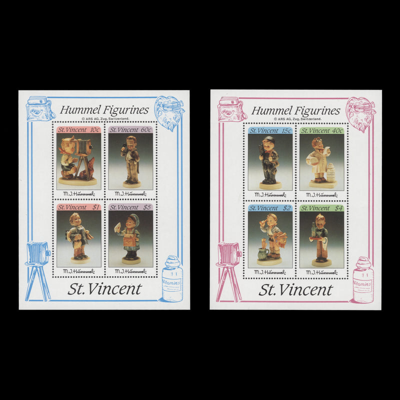Saint Vincent 1990 (MNH) Hummel Figurines miniature sheets