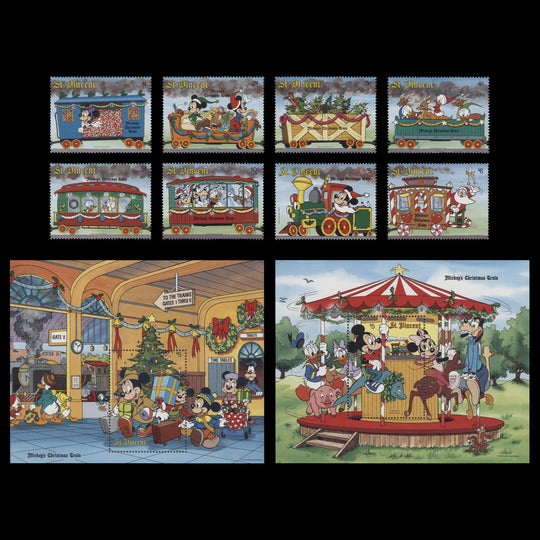 Saint Vincent 1988 (MNH) Christmas set and miniature sheets