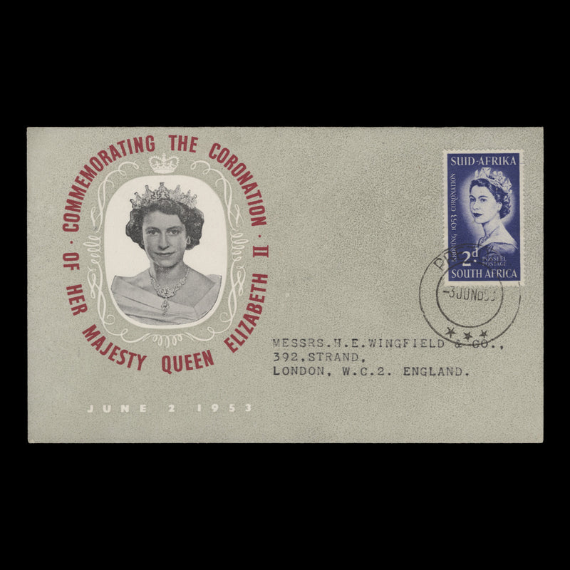 South Africa 1953 (FDC) 2d Coronation, PRETORIA