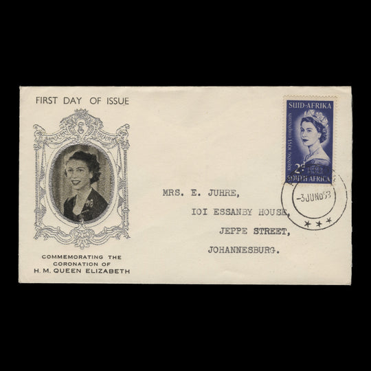 South Africa 1953 (FDC) 2d Coronation, PRETORIA