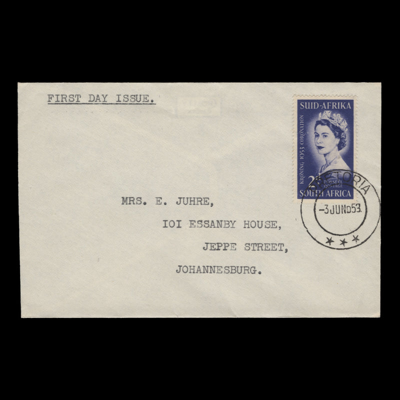 South Africa 1953 (FDC) 2d Coronation, PRETORIA