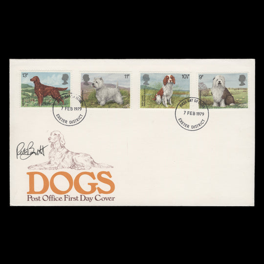 Great Britain 1979 British Dogs first day cover signed by designer