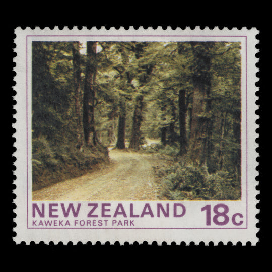 New Zealand 1975 (Variety) 18c Kaweka Forest Park missing blue. SG1077a