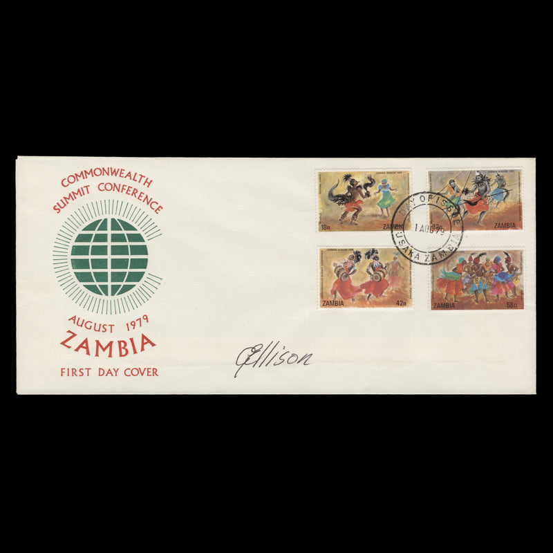 Zambia 1979 Commonwealth Summit Conference FDC signed by designer