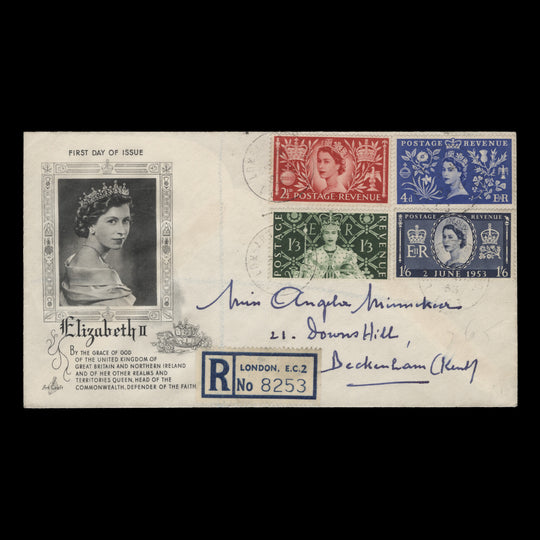 Great Britain 1953 Coronation first day cover, LOMBARD STREET