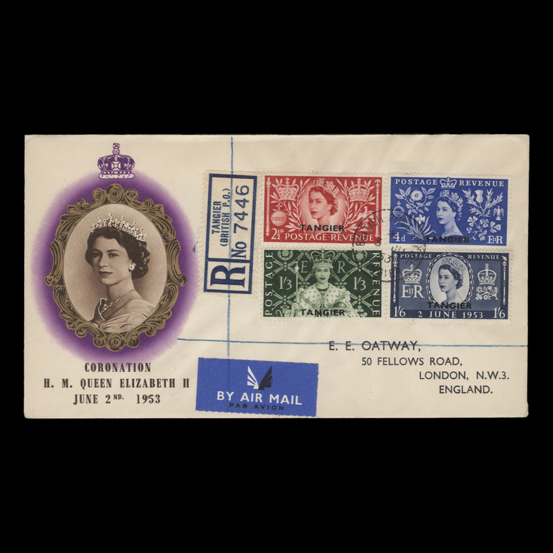 Tangier 1953 Coronation first day cover