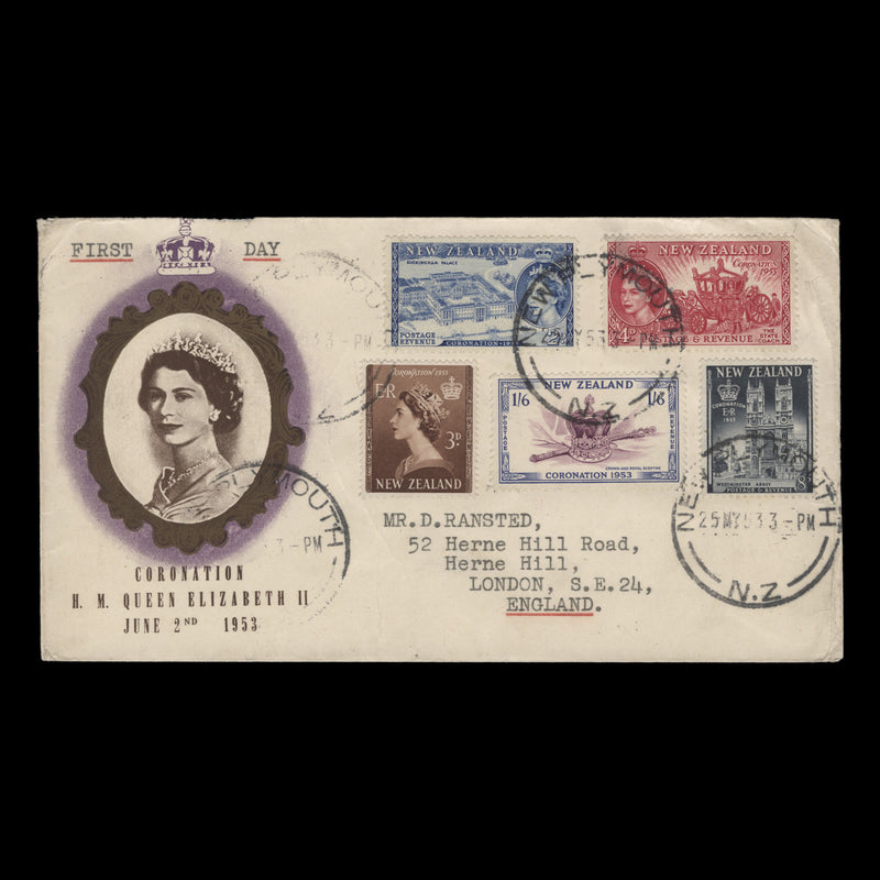 New Zealand 1953 Coronation first day cover, NEW PLYMOUTH