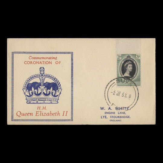 Fiji 1953 (FDC) 2½d Coronation, SUVA