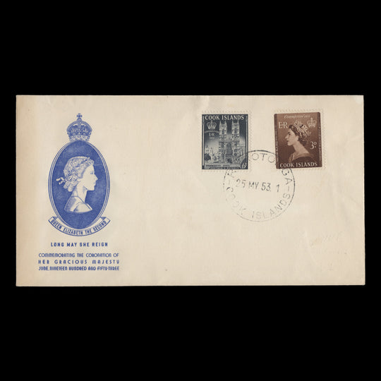 Cook Islands 1953 Coronation first day cover, RAROTONGA