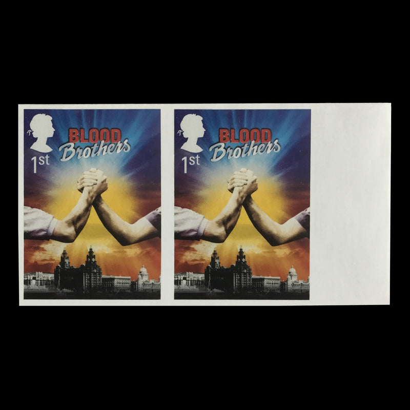 Great Britain 2011 (Variety) 1st Musicals, Blood Brothers imperf pair