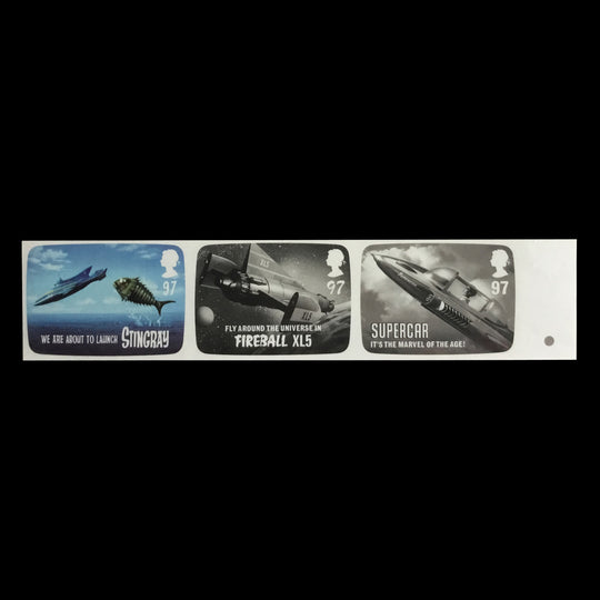 Great Britain 2011 (Variety) 97p Gerry Anderson TV Programmes imperf strip