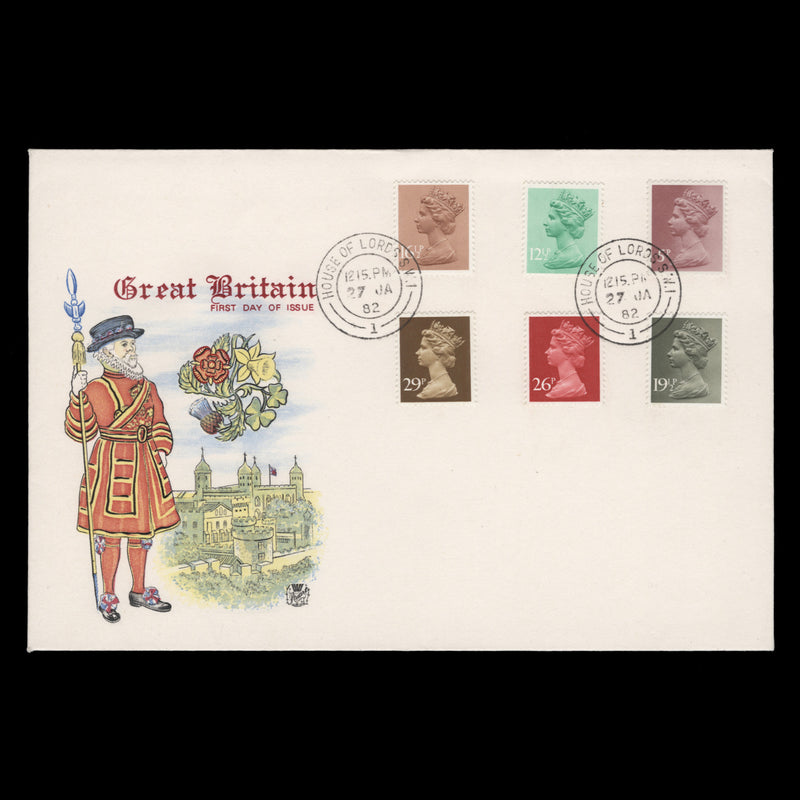 Great Britain 1982 Definitives first day cover, HOUSE OF LORDS