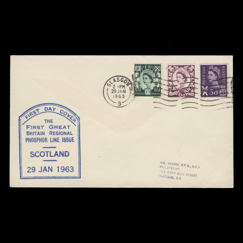 Scotland 1963 Wilding Definitives first day cover, GLASGOW