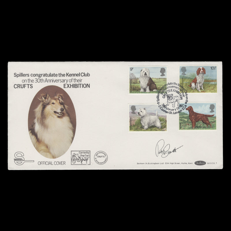 Great Britain 1979 British Dogs first day cover signed by artist Peter Barrett