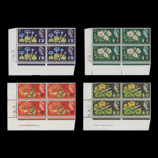 Great Britain 1964 (MNH) Botanical Congress ordinary cylinder blocks