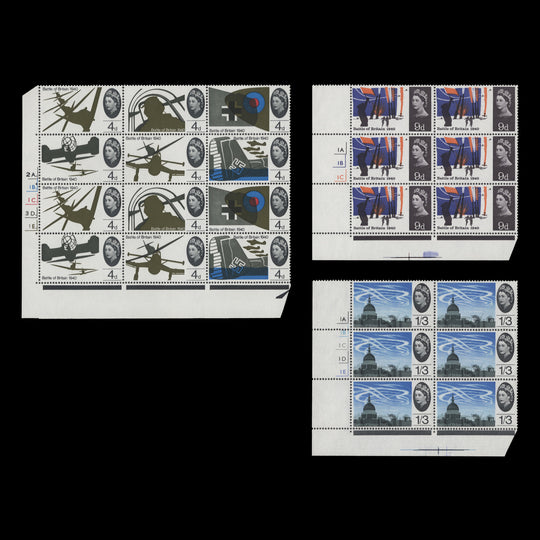 Great Britain 1965 (MNH) Battle of Britain ordinary cylinder blocks