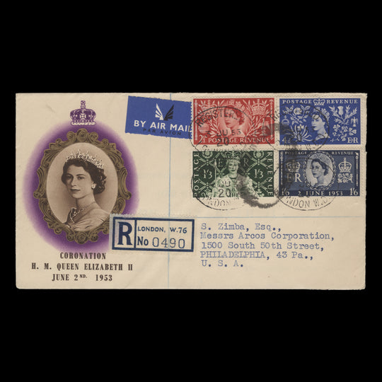 Great Britain 1953 Coronation first day cover, LONDON W.D.O.