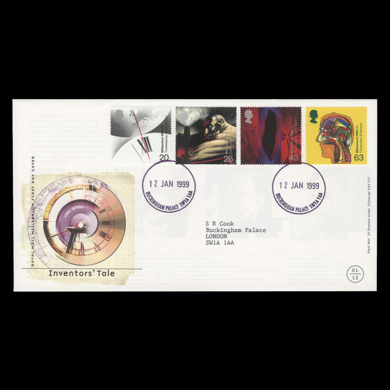 Great Britain 1999 The Inventors' Tale first day cover, BUCKINGHAM PALACE