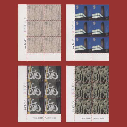 Great Britain 2000 (MNH) Art and Craft cylinder blocks