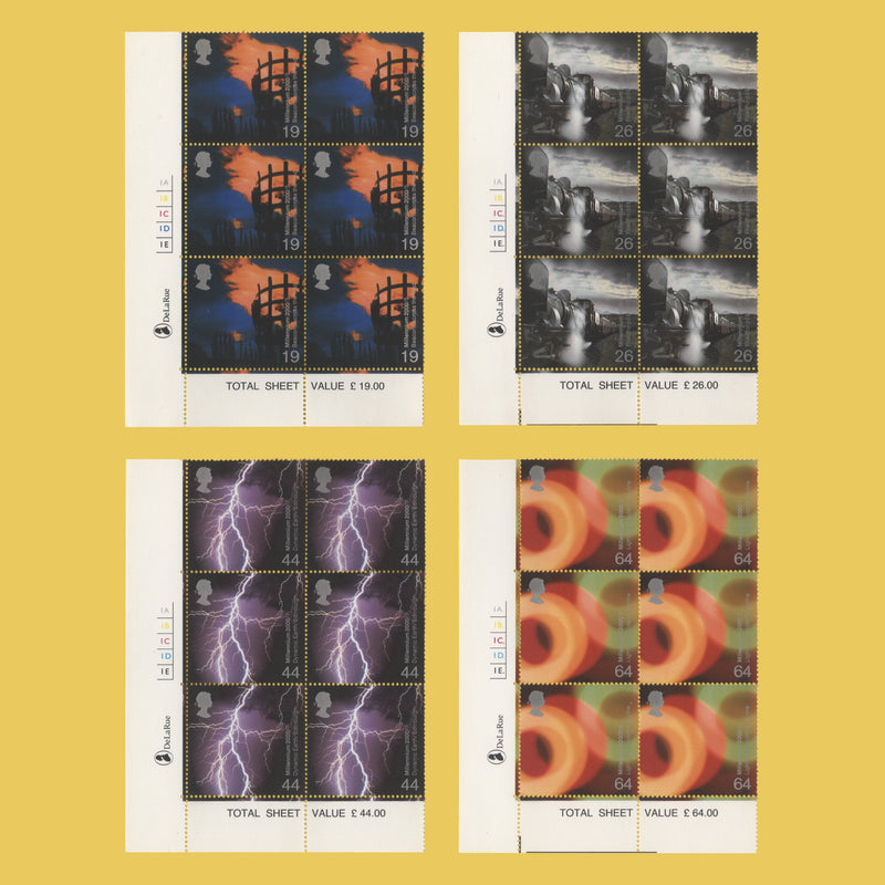 Great Britain 2000 (MNH) Fire and Light cylinder blocks