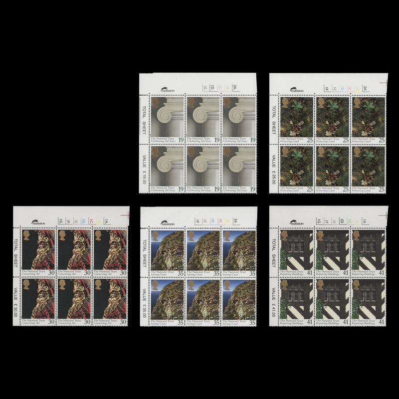 Great Britain 1995 (MNH) National Trust Centenary cylinder blocks