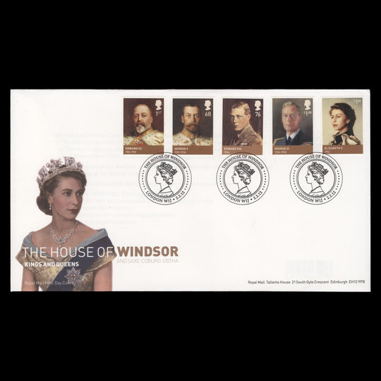 Great Britain 2012 British Monarchs first day cover, LONDON