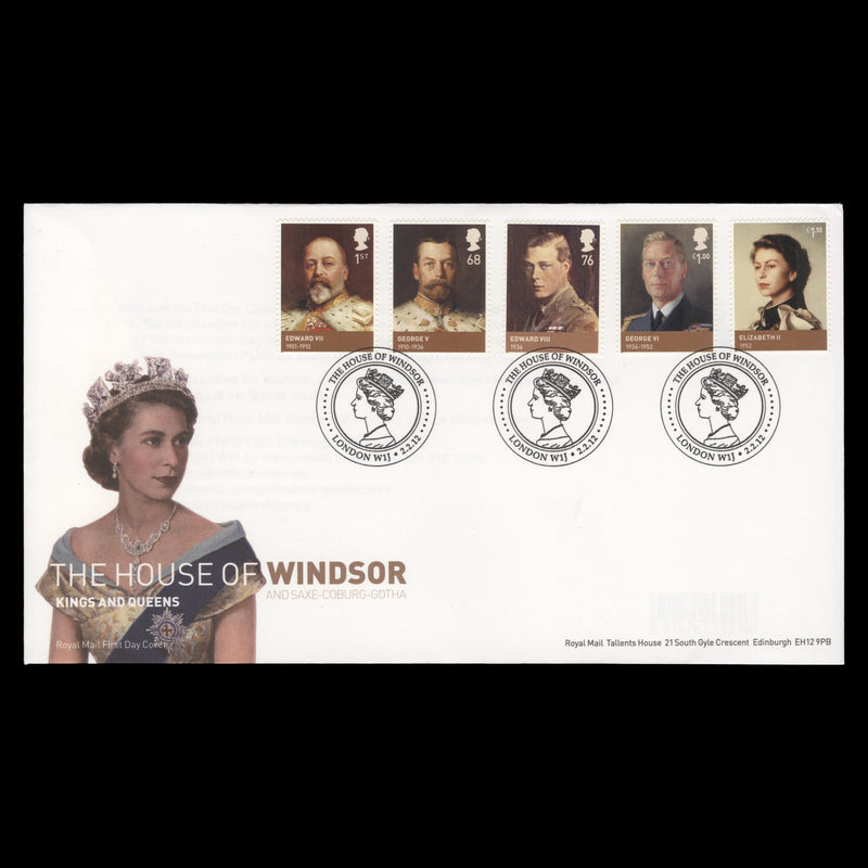 Great Britain 2012 House of Windsor first day cover, LONDON