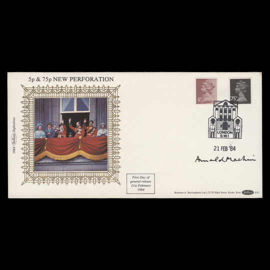 Great Britain 1984 Definitives first day cover signed by Arnold Machin