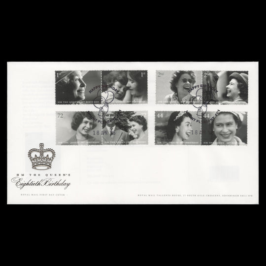 Great Britain 2006 Queen Elizabeth II's Birthday FDC, MOUNT PLEASANT
