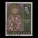 Gibraltar 1967 (Variety) 6d Christmas with watermark to right