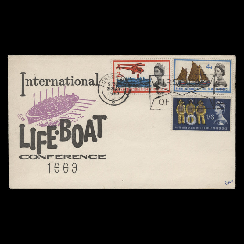 Great Britain 1963 Lifeboat Conference phosphor first day cover, LONDON