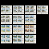Jersey 1989 (MNH) Scenic Definitives plate 1D–1D–1D–1D blocks