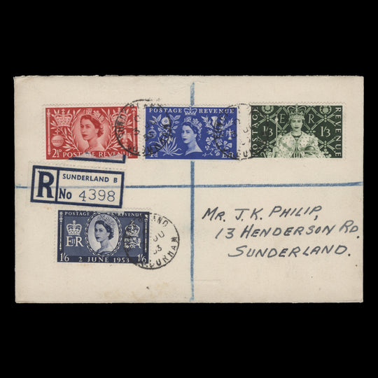 Great Britain 1953 Coronation first day cover, SUNDERLAND